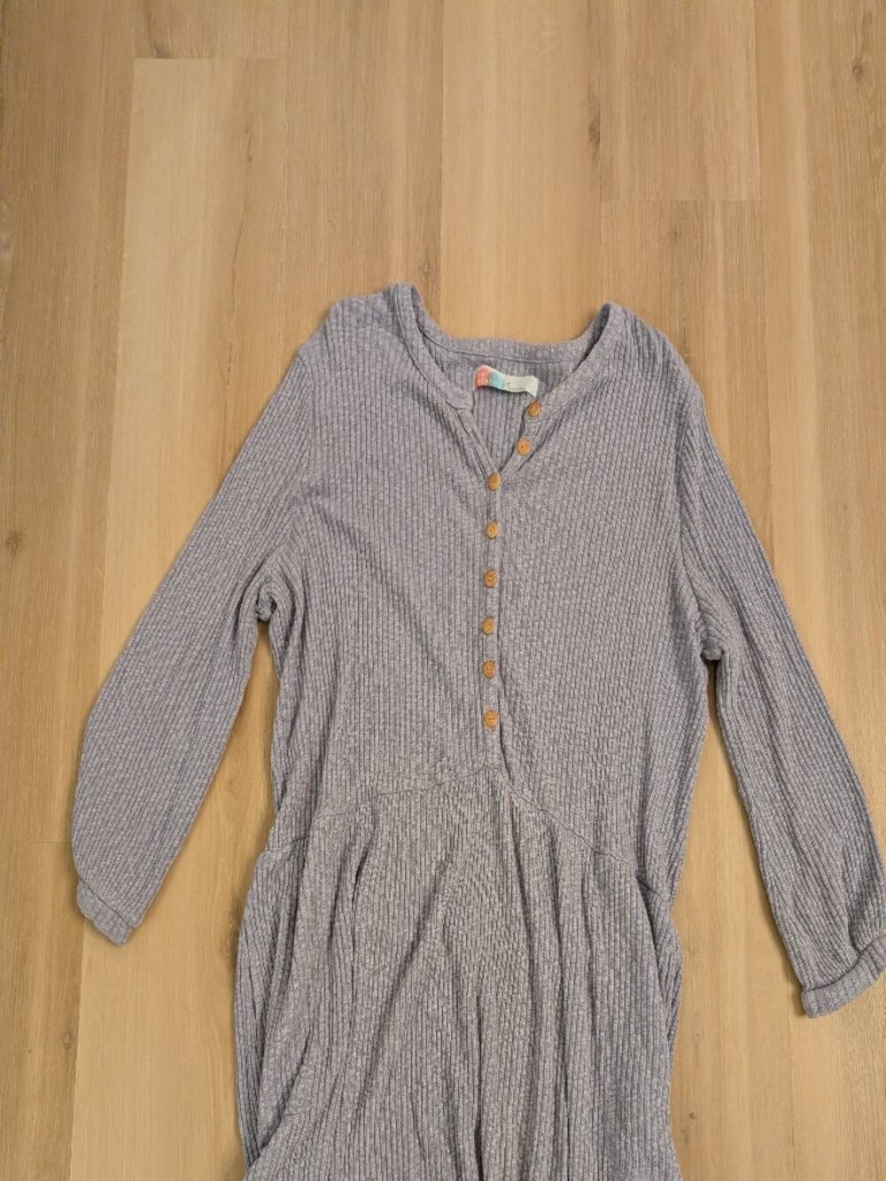Free People FP Beach High Tides Mini Dress Knit Ribbed Purple Sz M